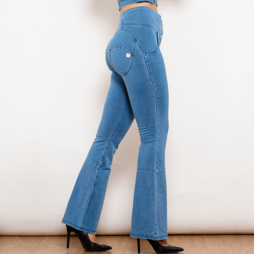 Melody Light Blue Flared Jeans For Women