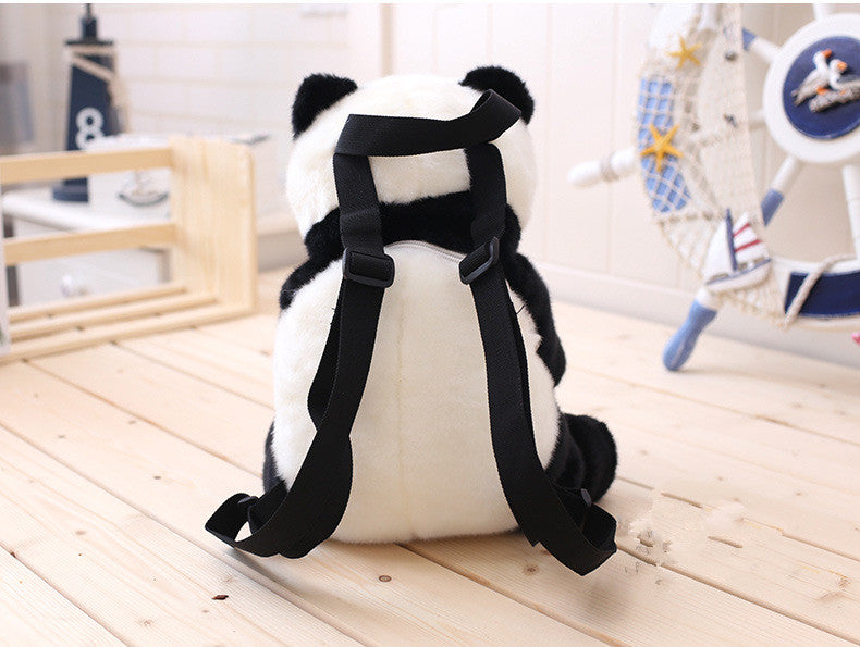 Simulation panda doll backpack for kids