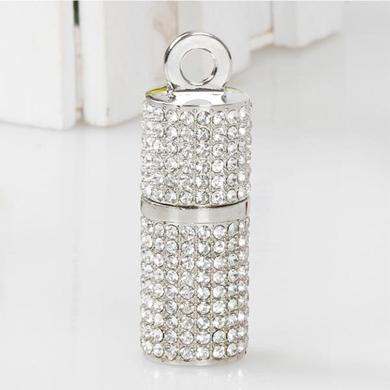 Crystal cylinder lipstick USB flash drive