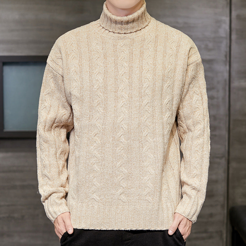 Loose High Neck Sweater For Men