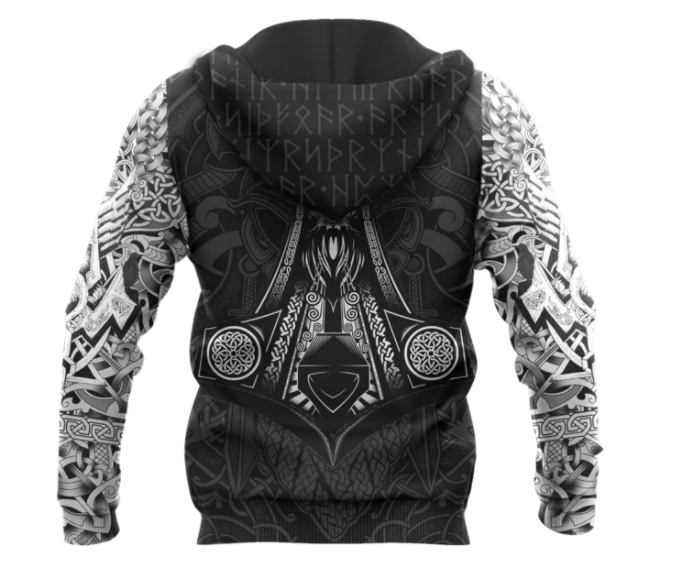 Viking Tattoo 3D Hoodies For Men