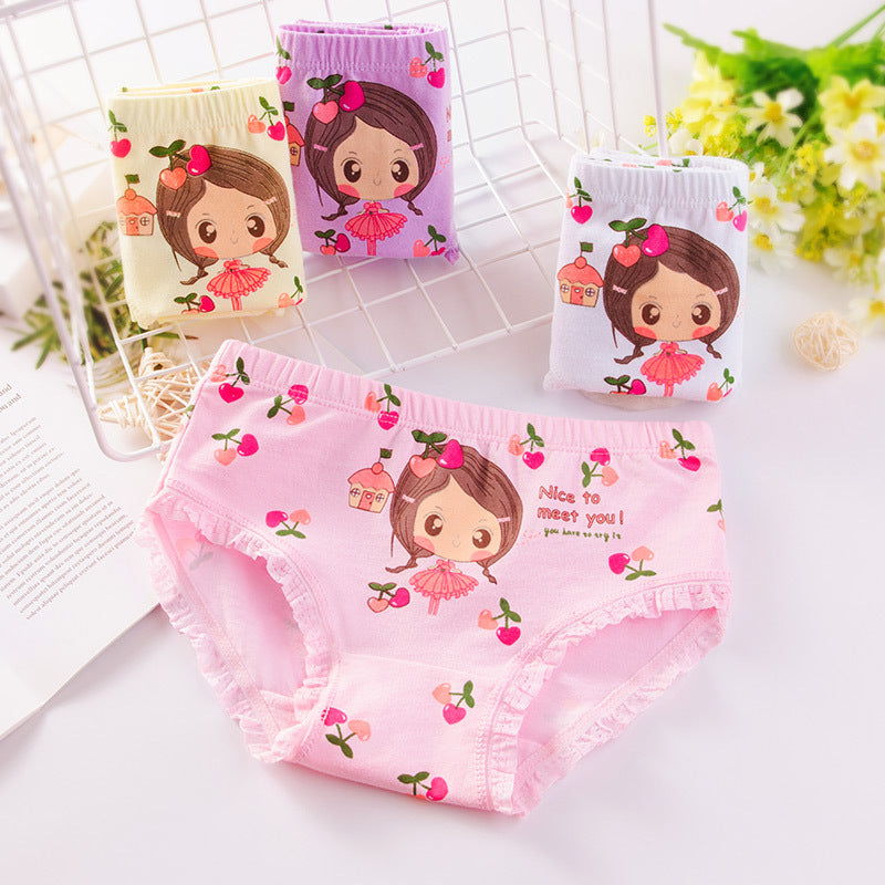 Cotton Cute Print All-match Panties for girls