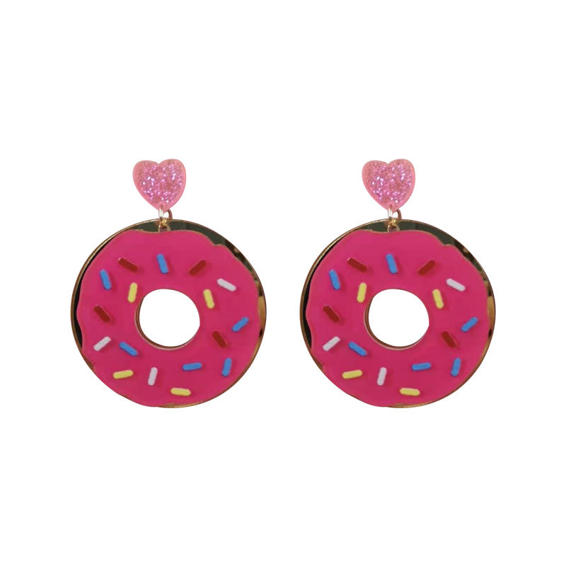 Donut Earrings Girly Cute Large Earrings Earrings