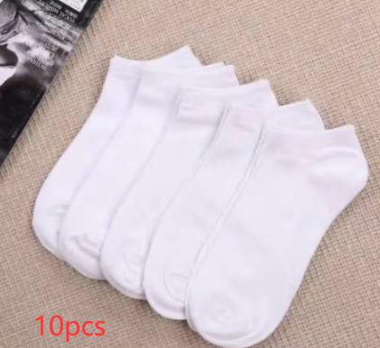 Black And White Gray Boat Socks Tube Socks Men And Women Thick Socks