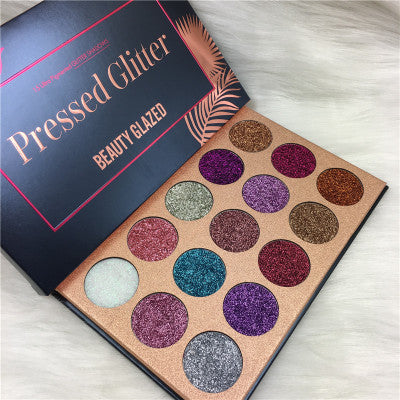 Beauty glazed 15 color sequins eye shadow