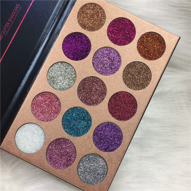 Beauty glazed 15 color sequins eye shadow