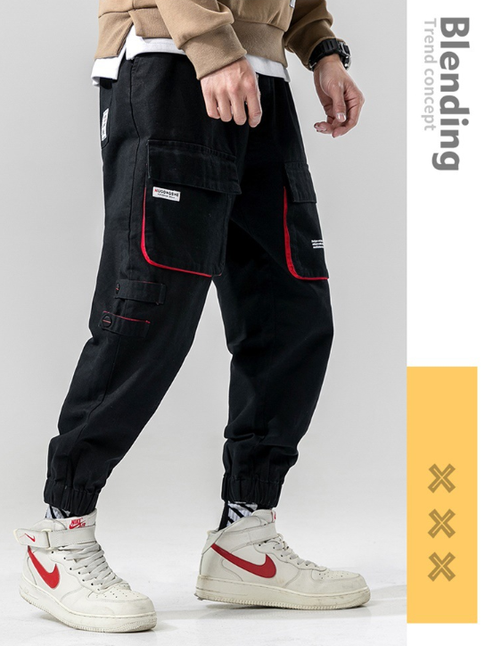 Elastic Waist Punk Cargo Pant For Men