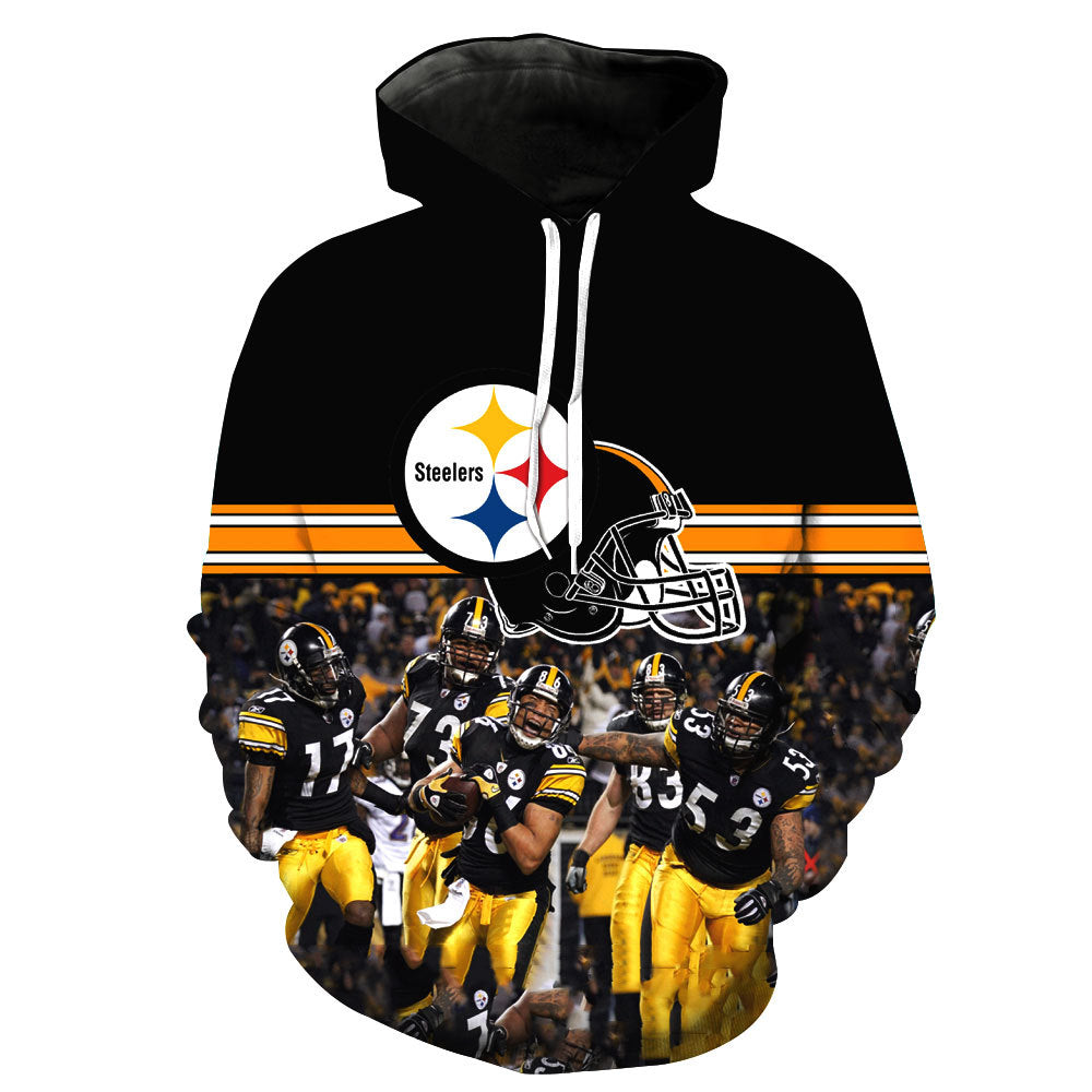 American Pittsburgh Pattern Slim Hoodies For Men