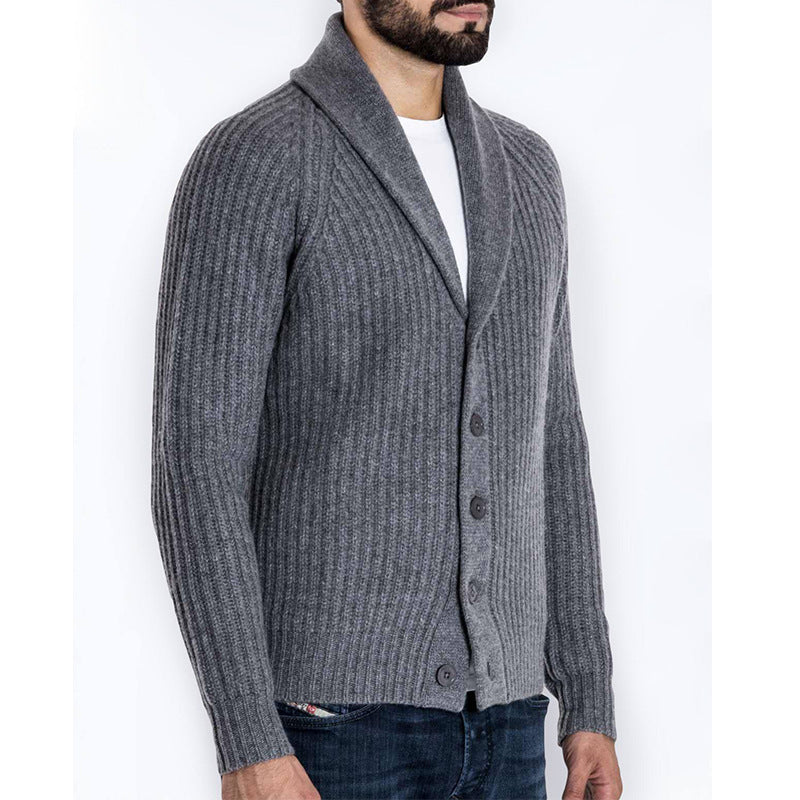 Long Sleeve Cardigan Sweater For Men