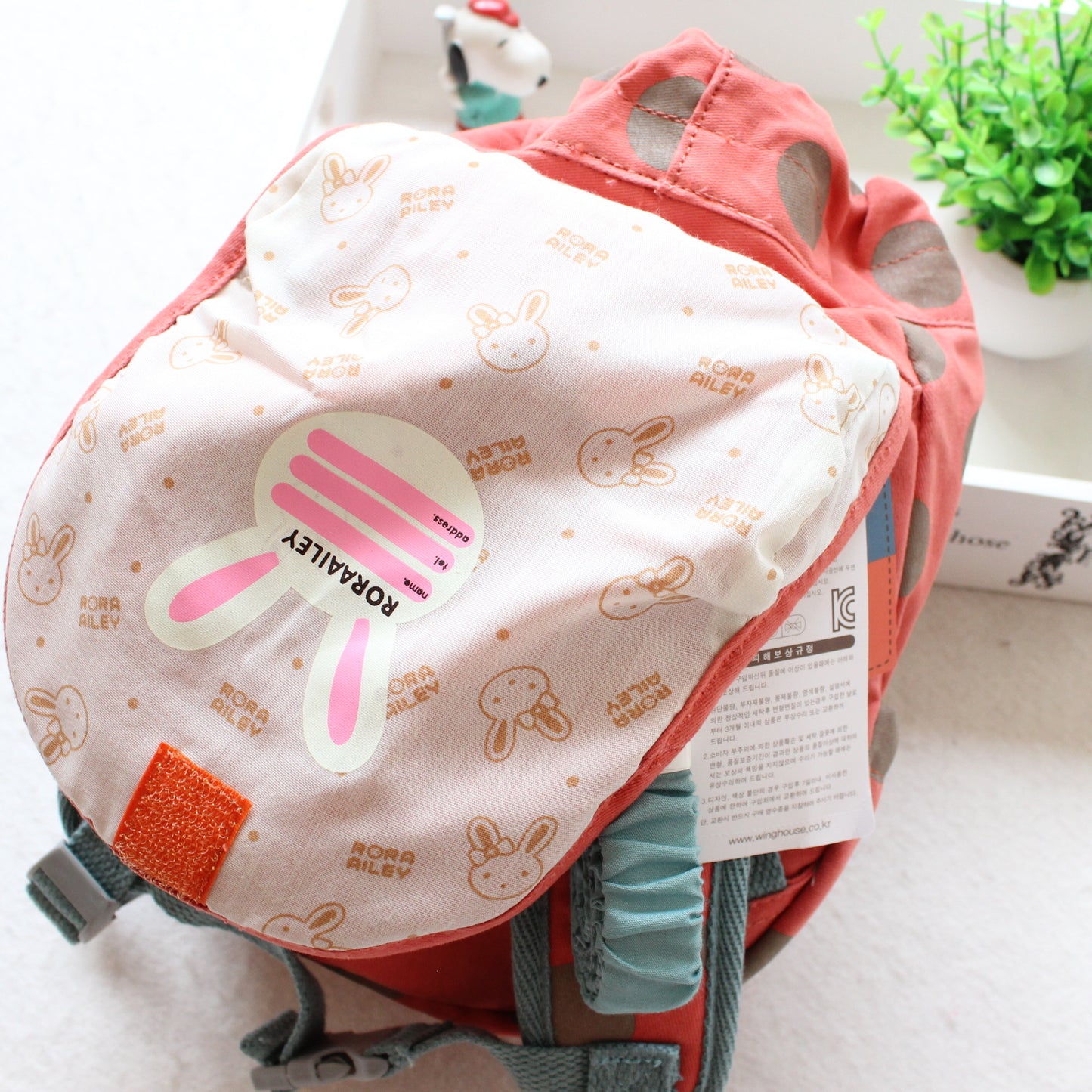 Foreign trade Korean version of pure cotton children's shoulder knapsack