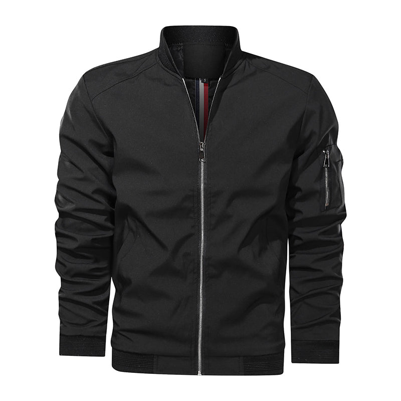 Polyester Bomber Zipper Jacket For Men