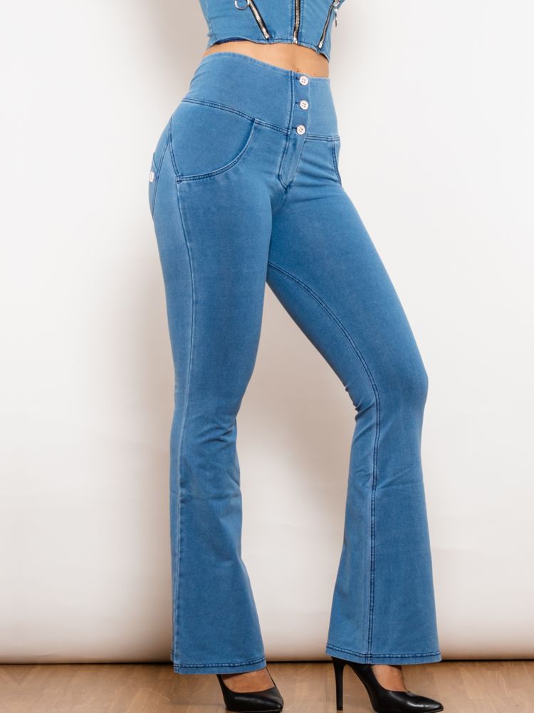 Melody Light Blue Flared Jeans For Women