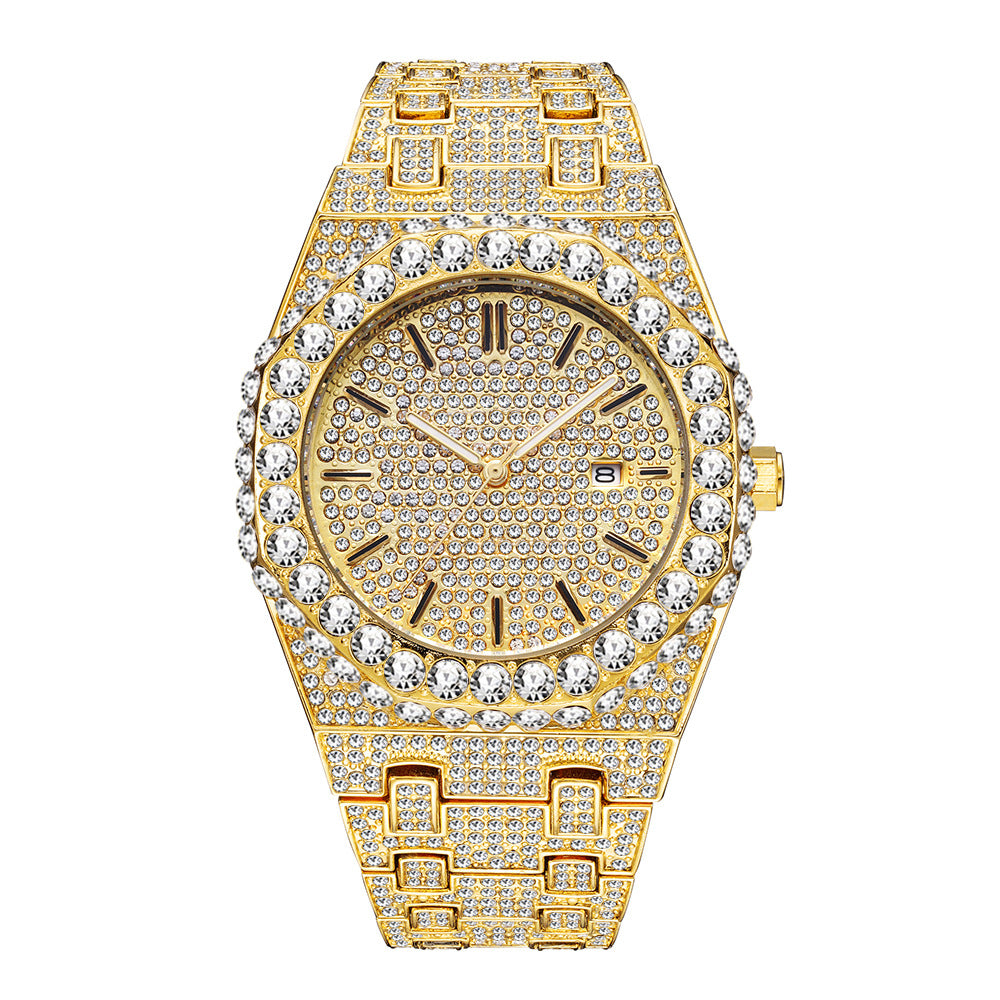 Fashion Starry Diamond Men's Quartz Watch