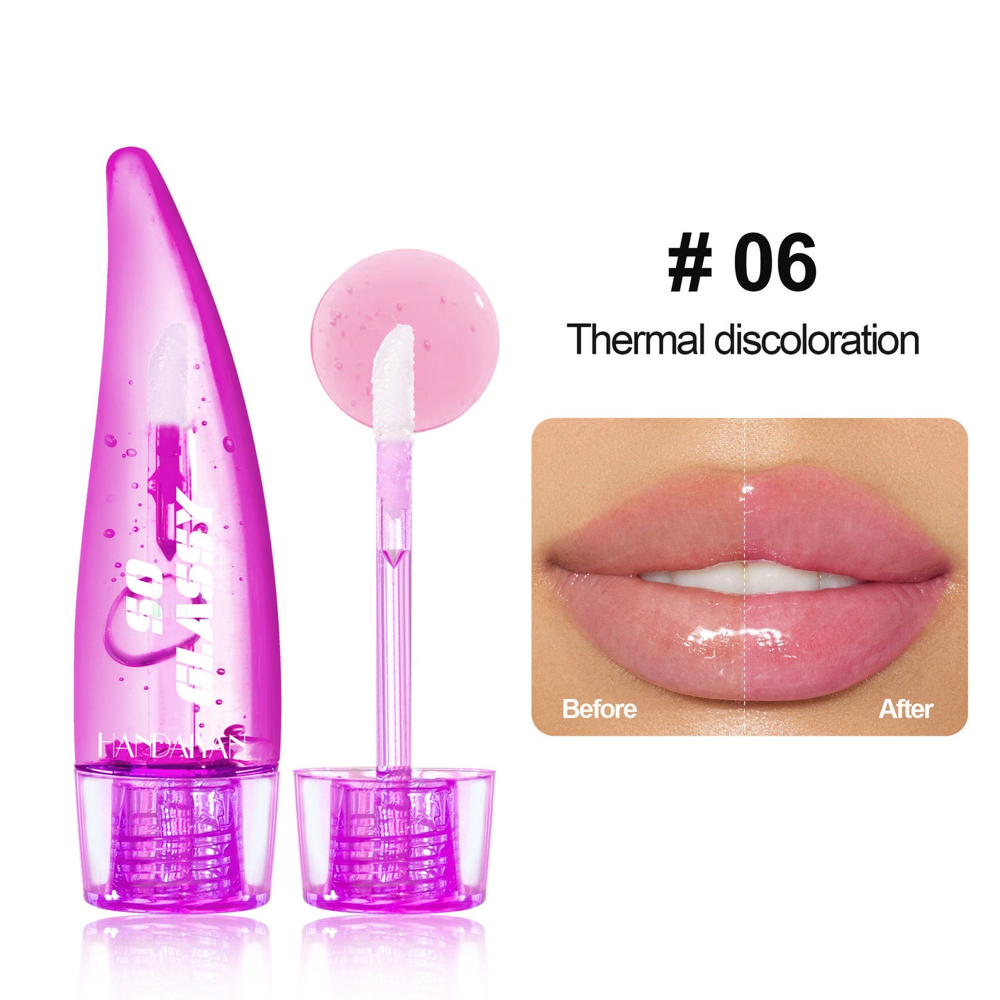 Color-changing Lip Gloss Pearlescent Mirror Glass Transparent