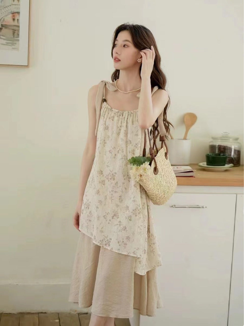 Embroidered Sweet Gentle Sling Dress For Women