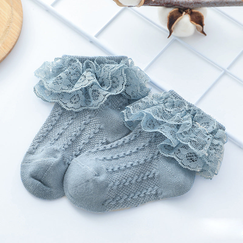 Double Lace Princess Socks for Baby