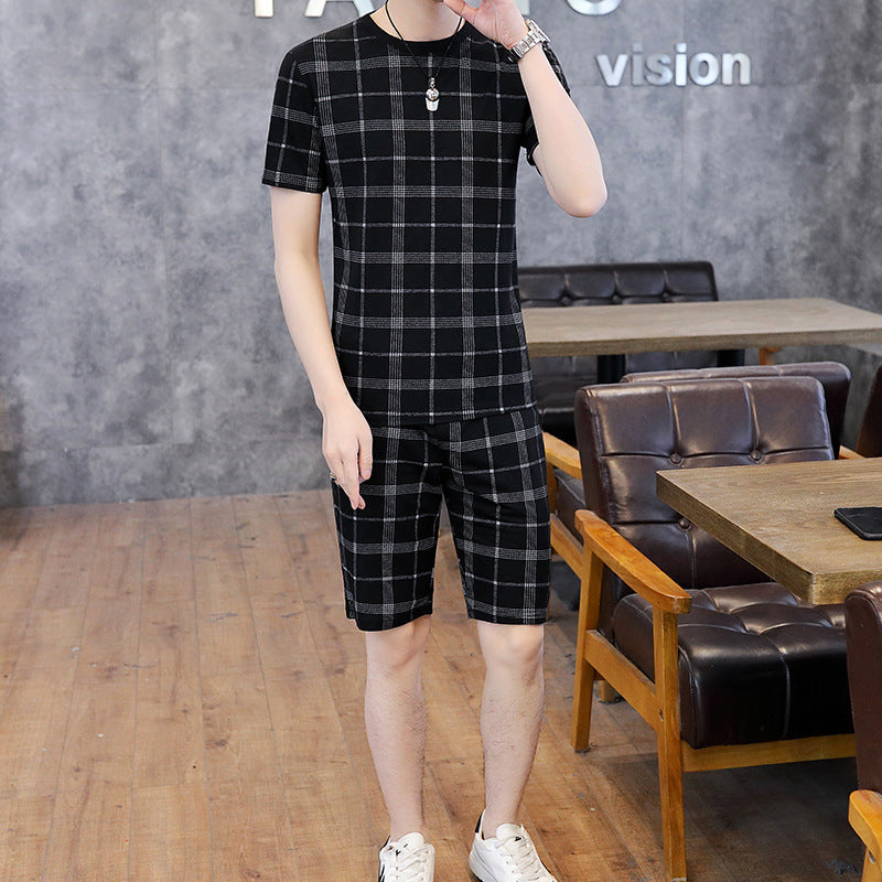 Casual Suit Short-Sleeved Two-Piece Suit For Men