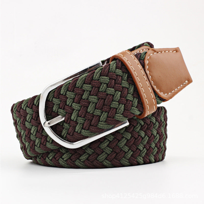 Elastic Woven Belt Corrugated All-match Casual belts for women