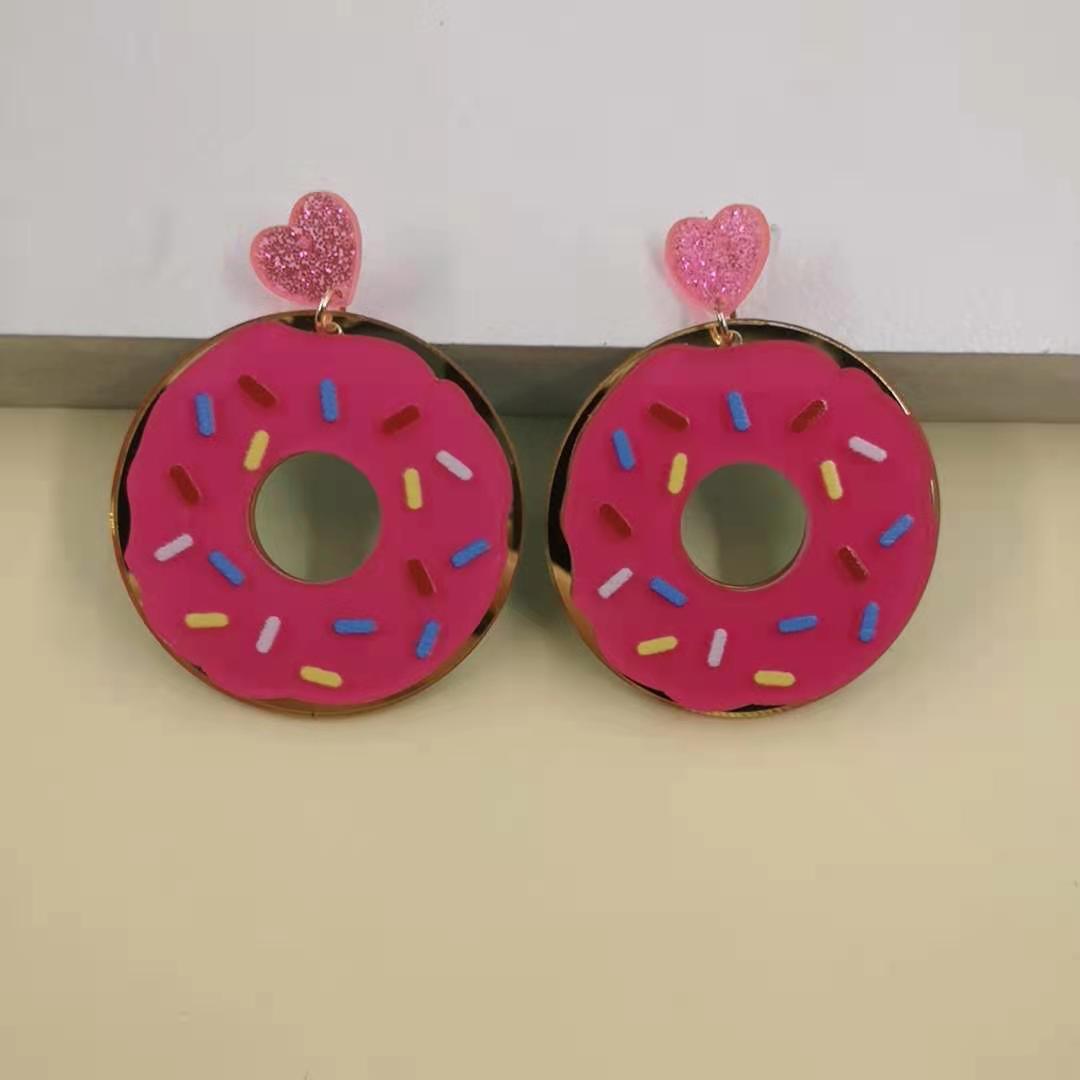 Donut Earrings Girly Cute Large Earrings Earrings