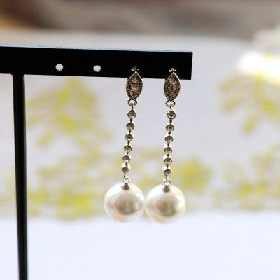 White Pearl Earrings Earrings Retro Drop Earrings