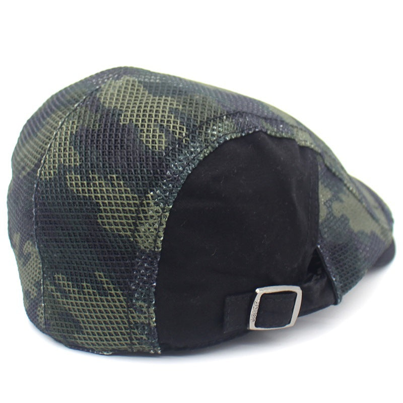 Camouflage Mesh Cloth Beret Men And Women Casual