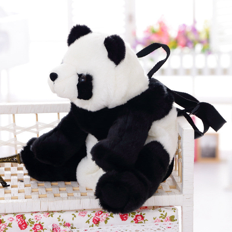 Simulation panda doll backpack for kids