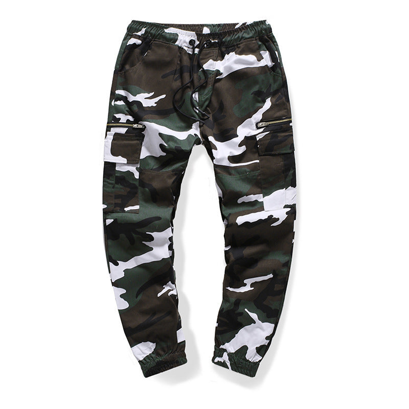 Zipper Camouflage Cargo Pants For Men