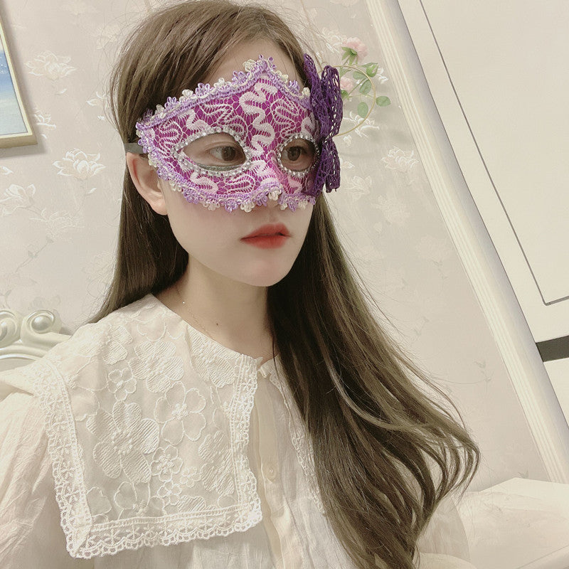 Dragon Pattern Leather Cloth Wrapper Surrounding Border Plus Butterfly Princess Mask Makeup Dance