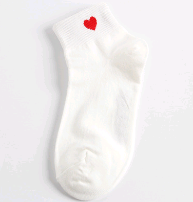 Socks Cotton Heart Shaped Socks Love Cute Short Socks for Women