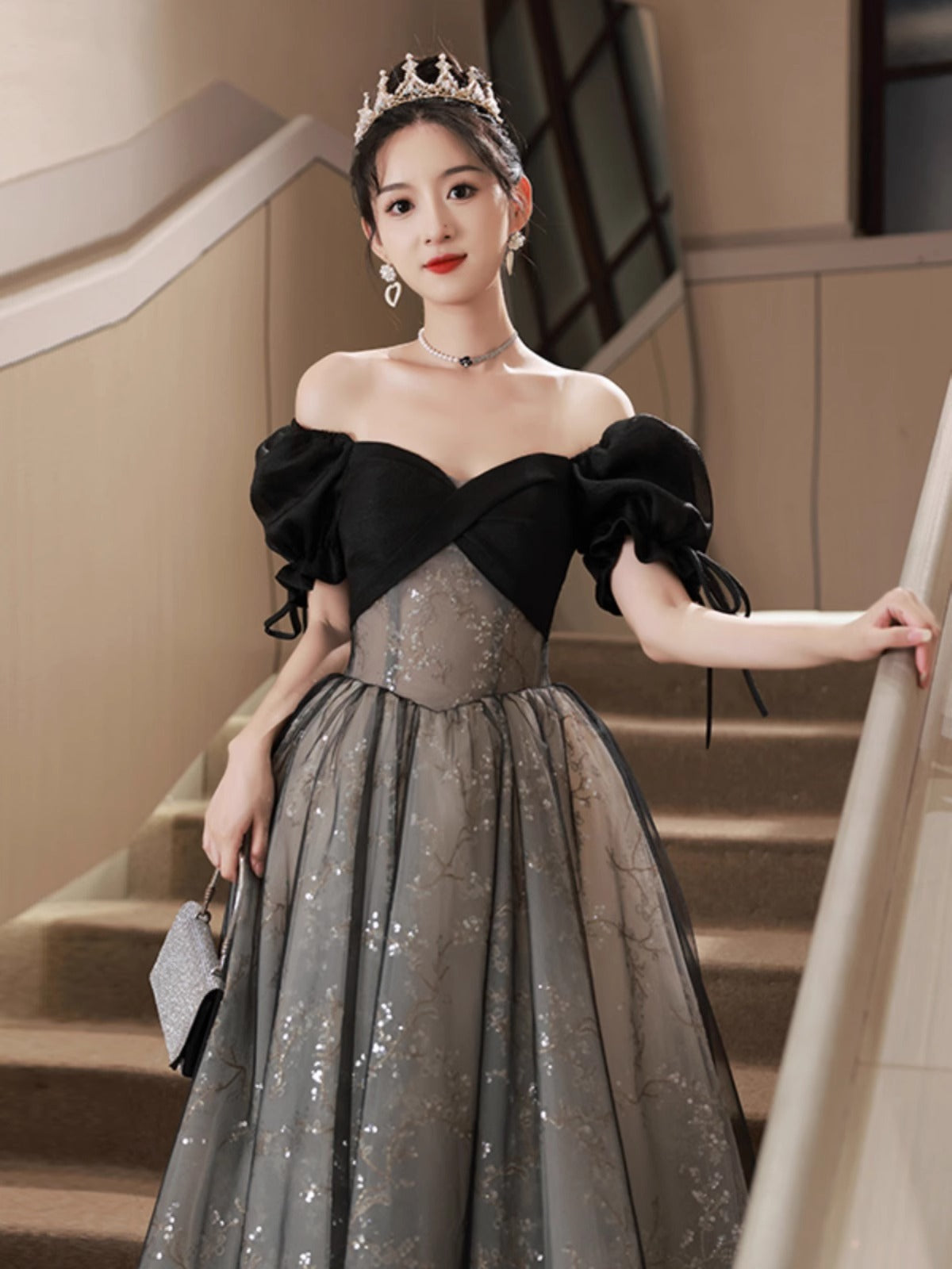 Off-shoulder High Sense Annual Birthday Performance  Dress for women