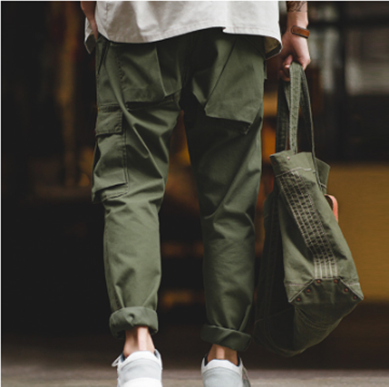 Japanese Style Retro Back Pocket Cargo Pant For Men.