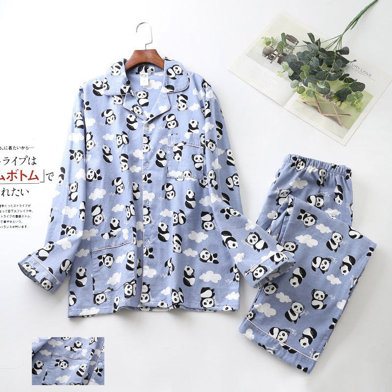 Printed Long-Sleeved Trousers Pajama Sets For Men