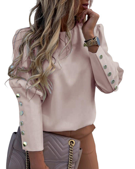 Elegant Button Blouse For Women