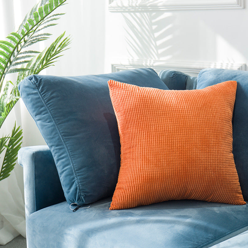 Simple square velvet pillowcase