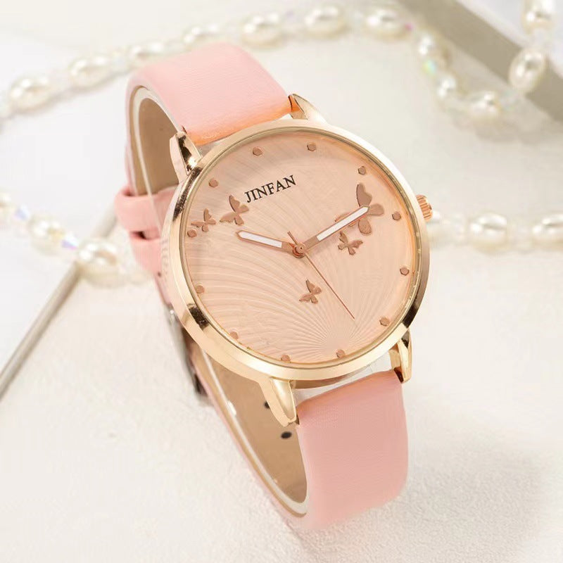 Student Sweet Butterfly Macron All-match Fashion Quartz Wrist Watch