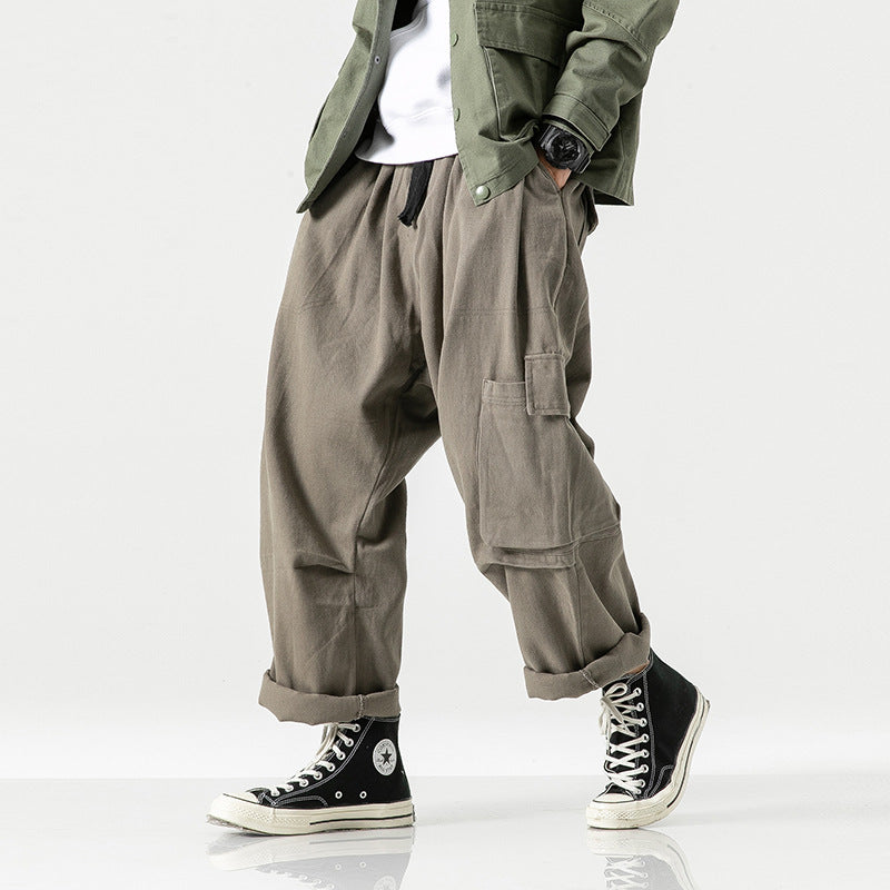 Straight Wide Leg Cargo Pant For Men