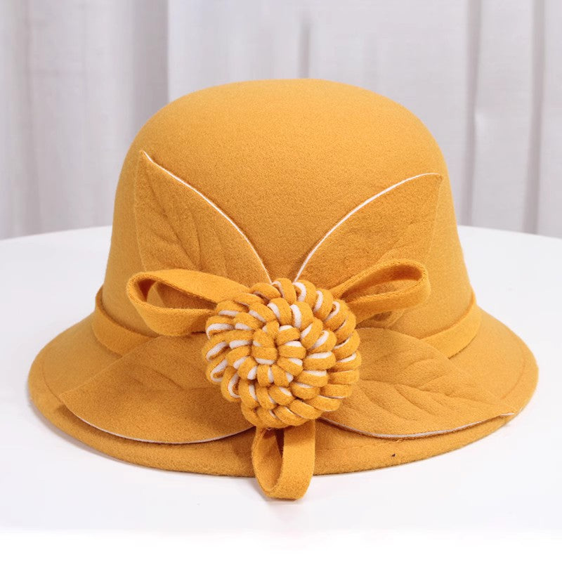 Korean Style Autumn And Winter  Woolen   Fisherman Basin Hat for girls