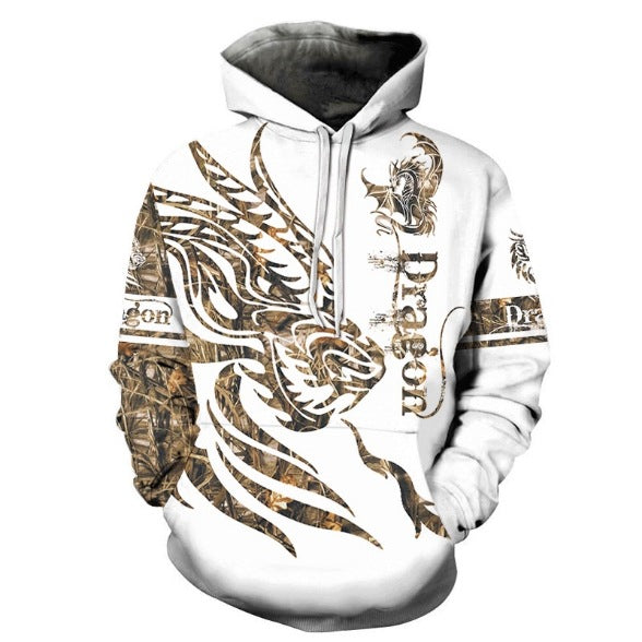 Hoodies For Men Cool Animal Print Street Trend