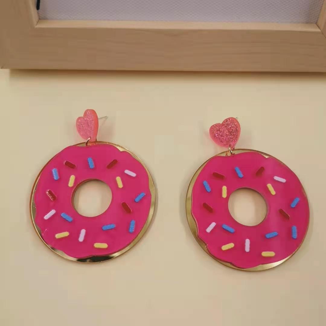 Donut Earrings Girly Cute Large Earrings Earrings