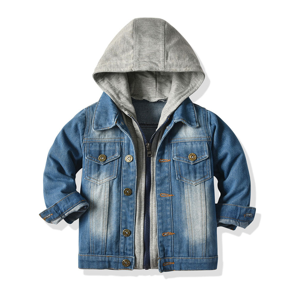 Two-piece Denim hooded Jacket for boys