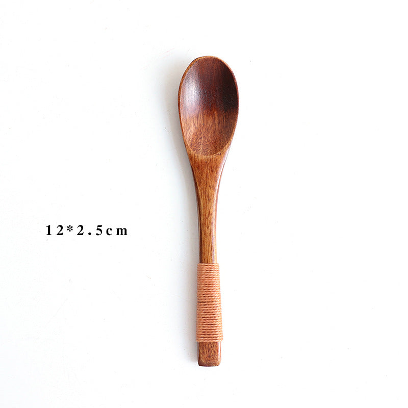 Wooden spoon baby eating spoon