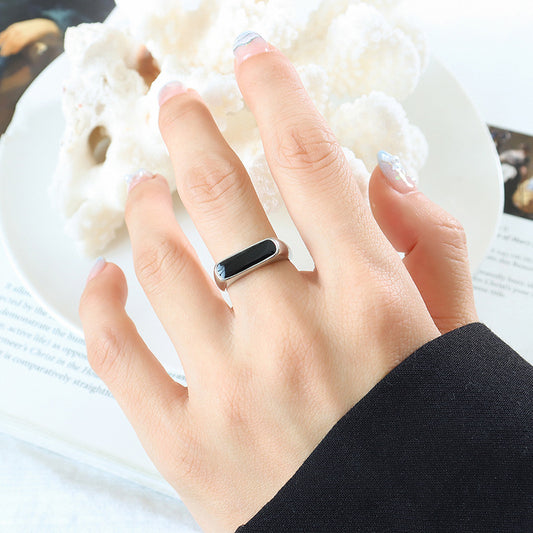 French Fashion Geometric Acrylic Element Ring