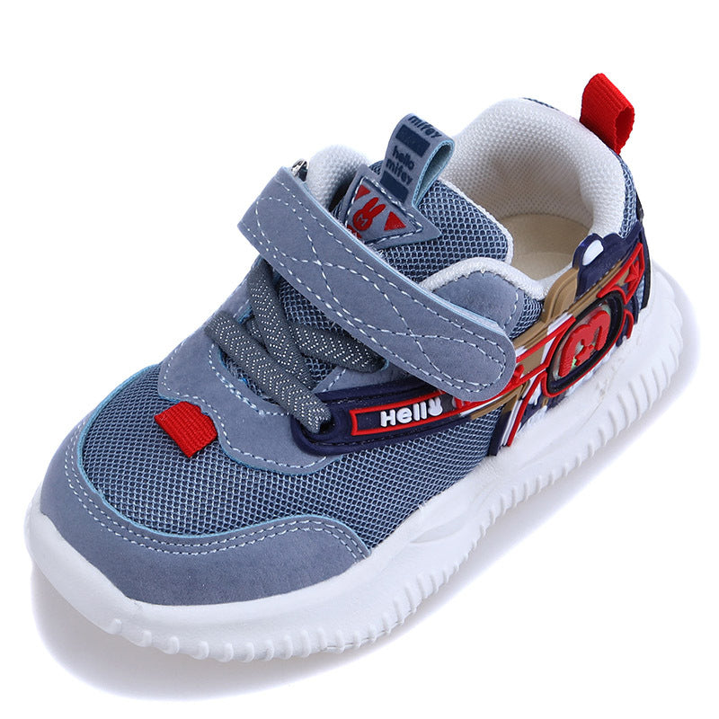 Solid-soled net functional shoes for boys