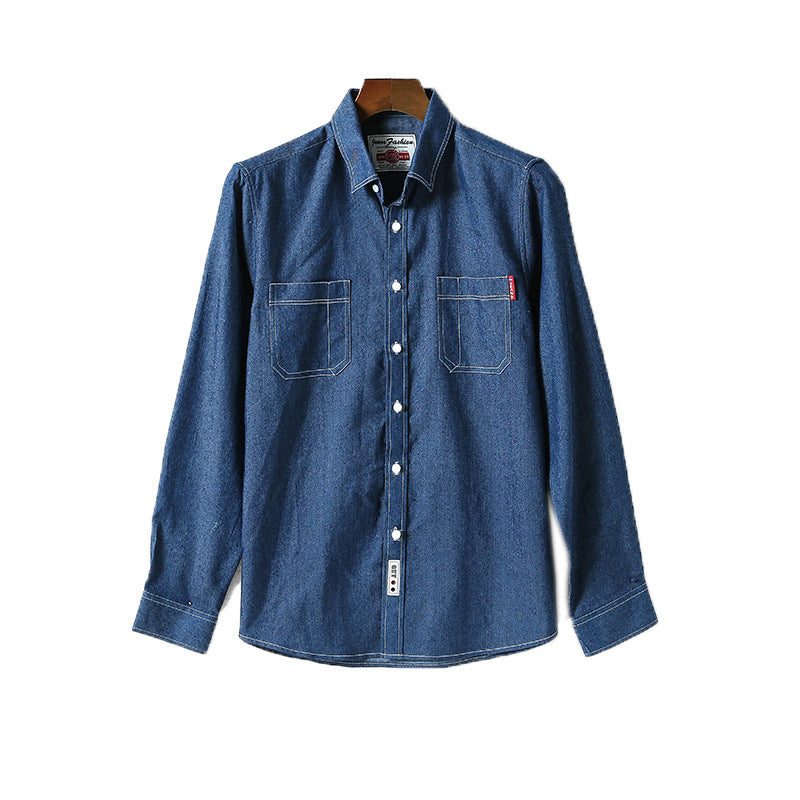 Season Men's Casual Long-sleeved Denim Shirts And Inch Shirts