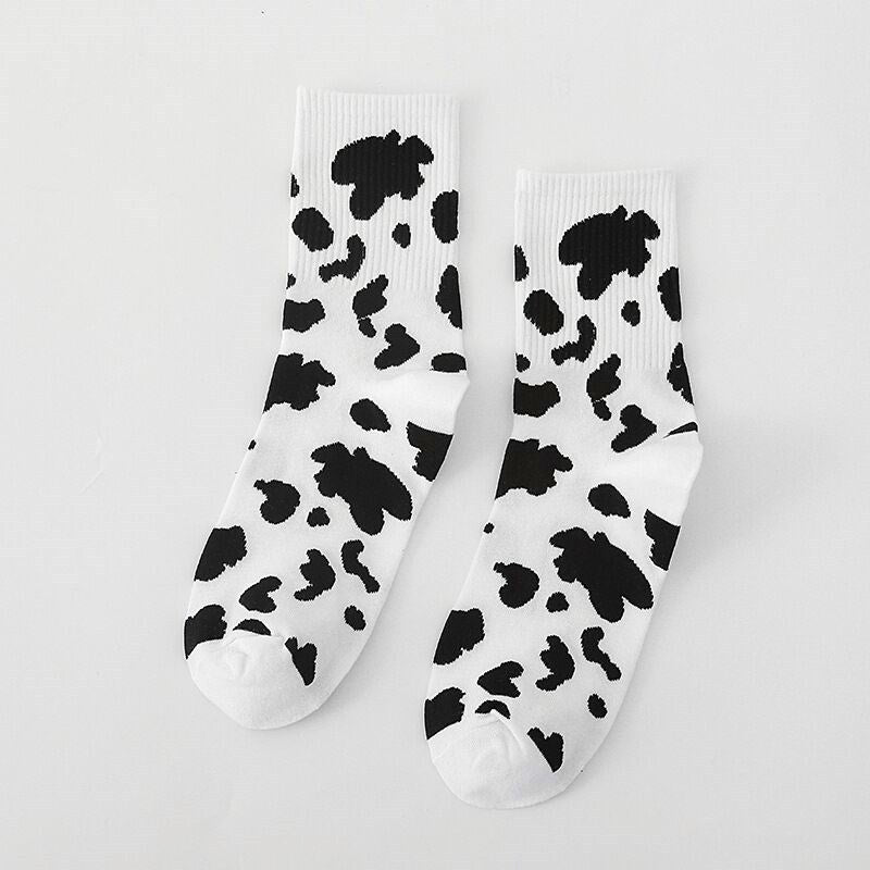 Cartoon Printed Mid Tube Cotton Socks for laddies