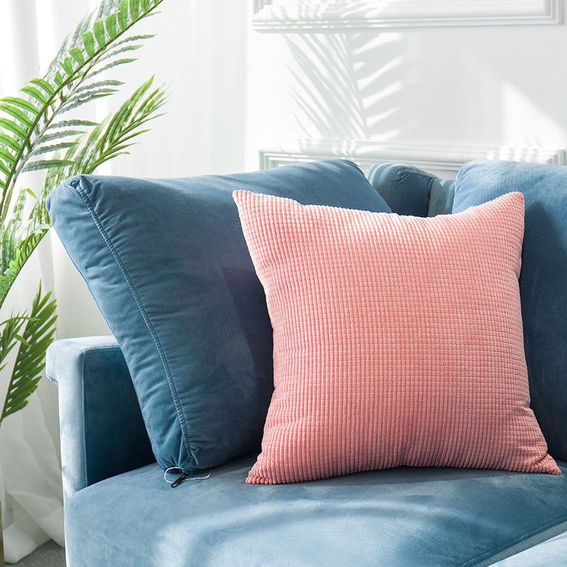 Simple square velvet pillowcase