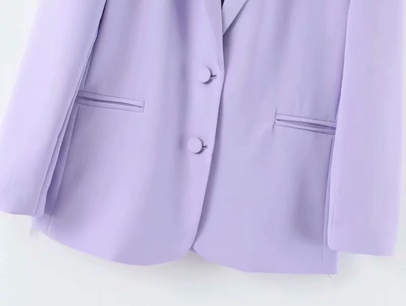 Purple Casual Blazer For Women