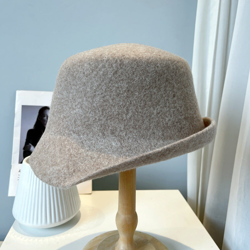 Australian Wool Bucket  Small Warped Edge hat for women