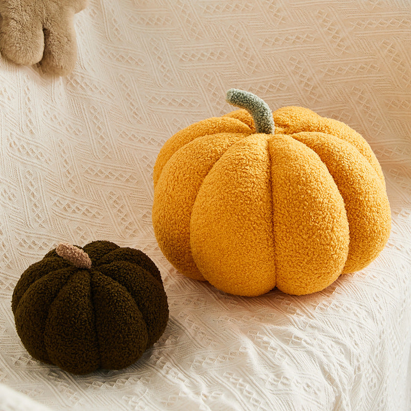 Nordic Pumpkin Round Pillow Plush Pillow Knitted Yarn