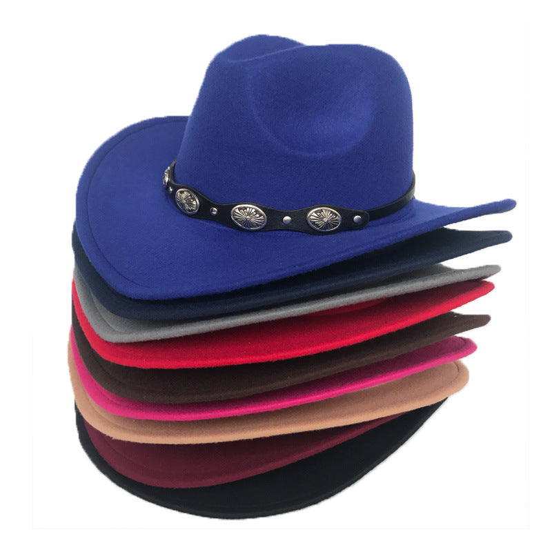 Punk Style Cowboy Hats And Felt For  Women